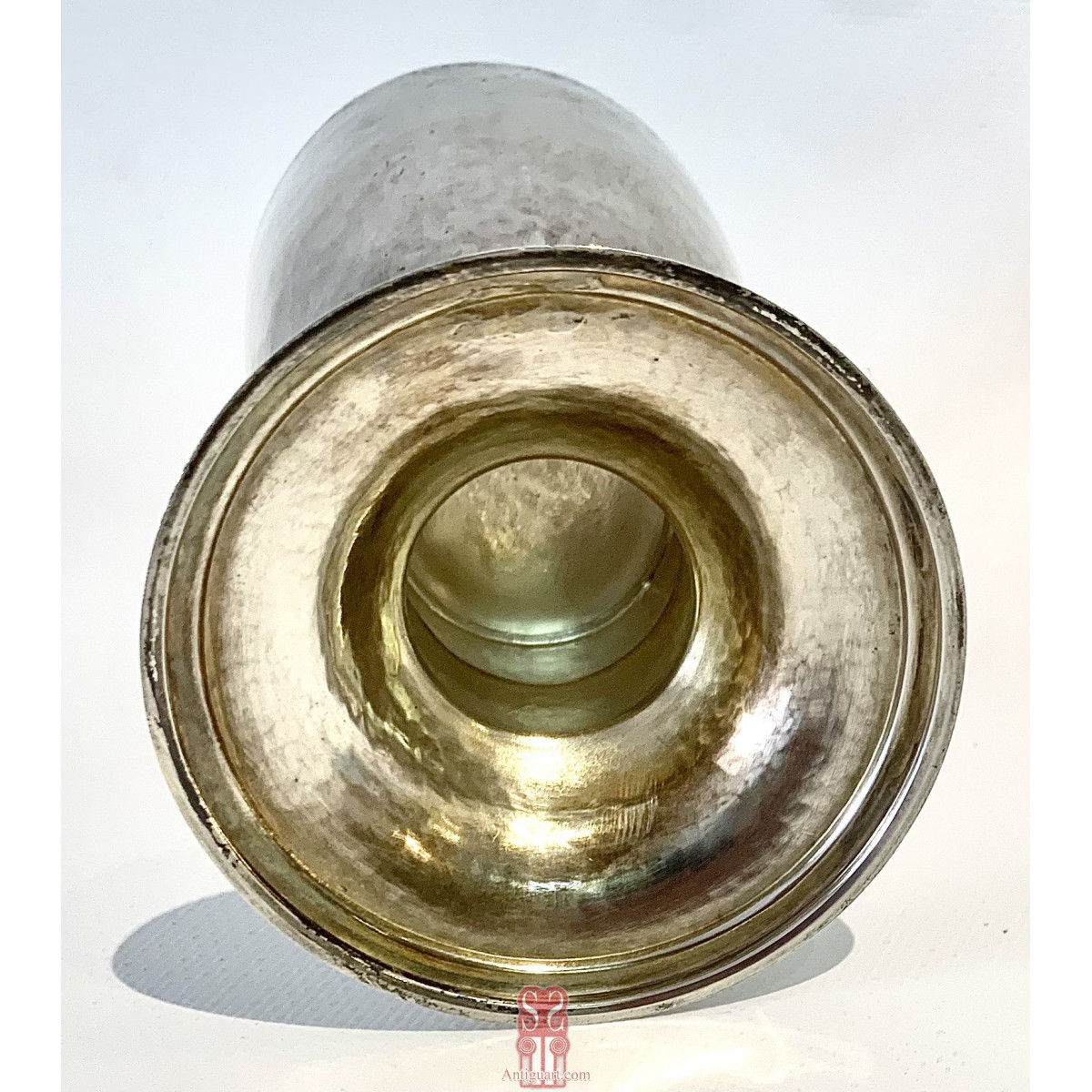 Rara copa cáliz de plata 800 Alemana, mitad del siglo XX.