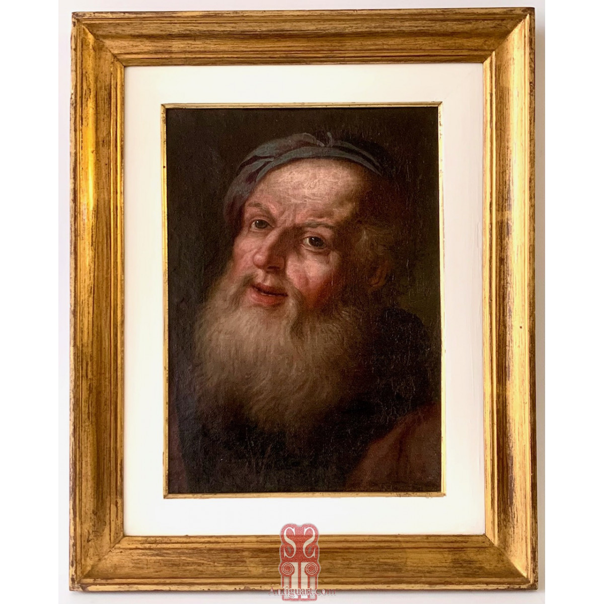 Retrato de hombre.  Óleo sobre lienzo. Siglo XVIII, Italia.