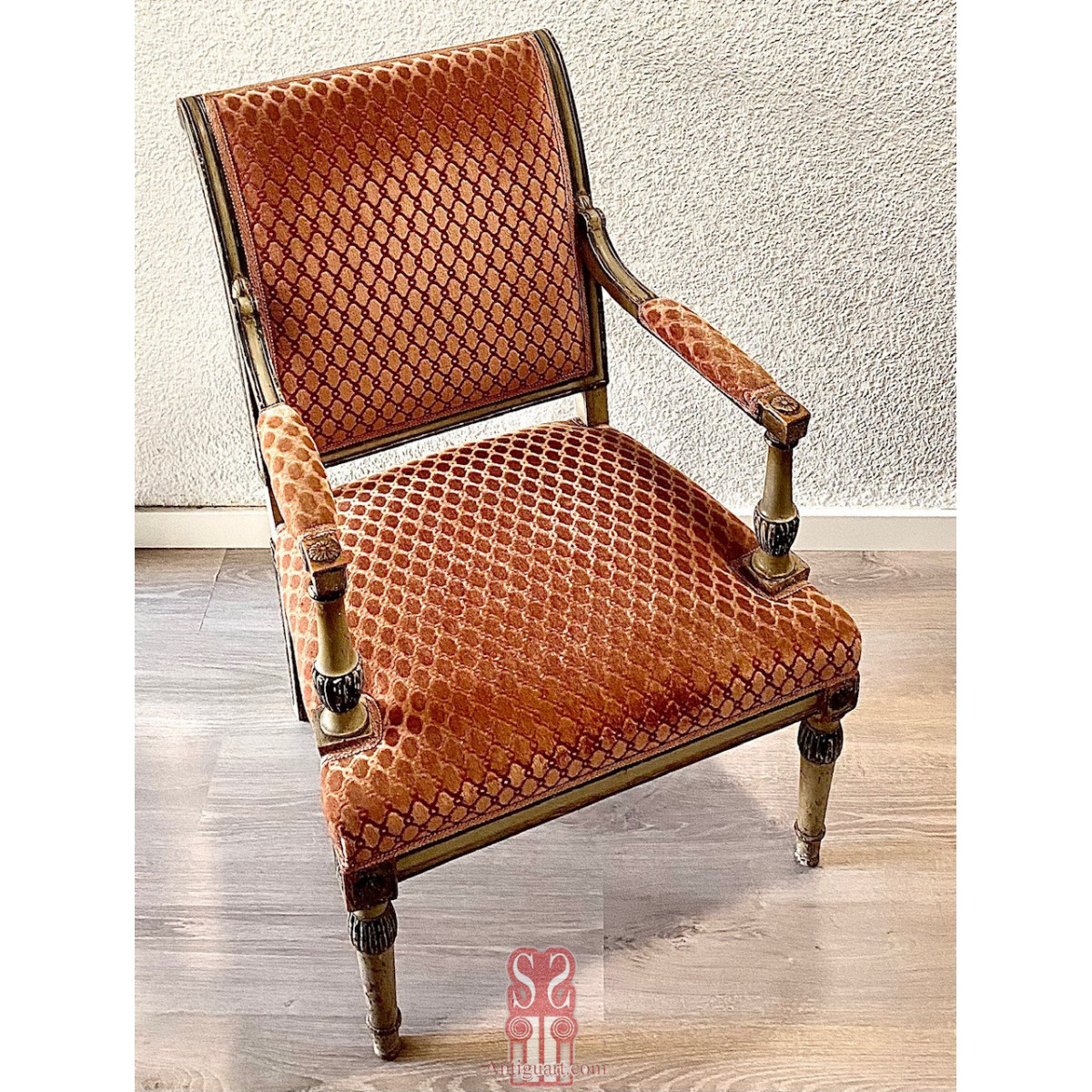 Butaca francesa Luis XVI del Siglo XVIII.