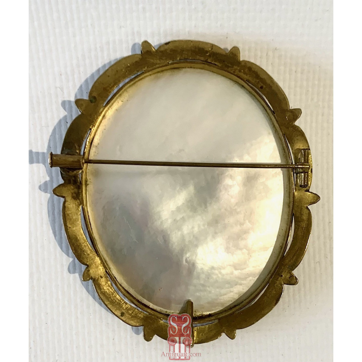 Miniatura broche, retrato de caballero, Siglo XVIII.