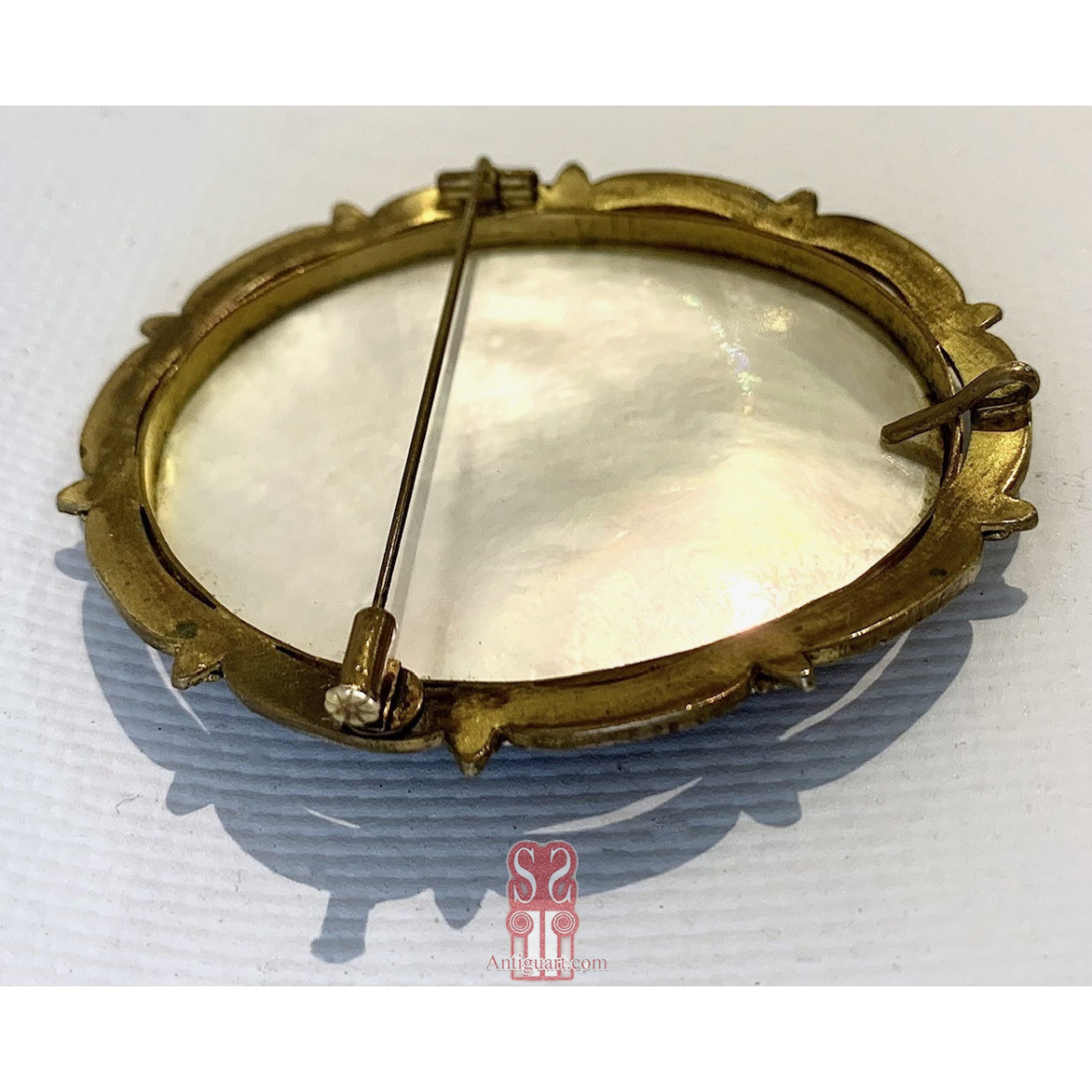 Miniatura broche, retrato de caballero, Siglo XVIII.