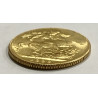 Moneda de oro, soberano reina Victoria, acuñada en 1892 por The Royal Mint, Ceca de Londres.
