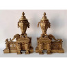 Pareja de Morillos en bronce dorado, primera mitad Siglo XIX, periodo Neoclásico.