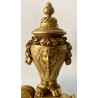 Pareja de Morillos en bronce dorado, primera mitad Siglo XIX, periodo Neoclásico.