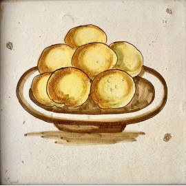 Cesta de fruta, azulejo valenciano del Siglo XVIII. 2