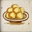 Cesta de fruta, azulejo valenciano del Siglo XVIII.