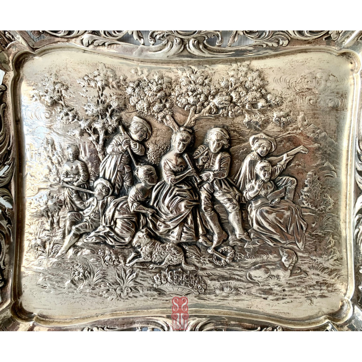 Bandeja de plata de ley, principios Siglo XX.