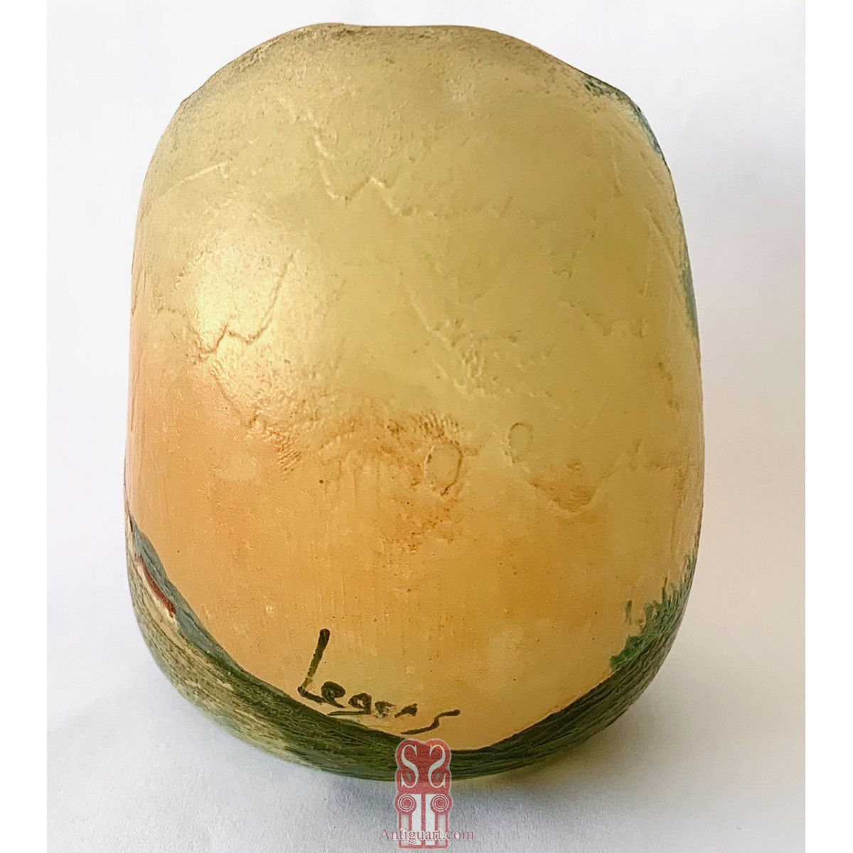 Jarrón de cristal Legras, Francia circa 1910.