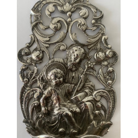 Benditera de plata, San José con el Niño. Finales del Siglo XIX. 2