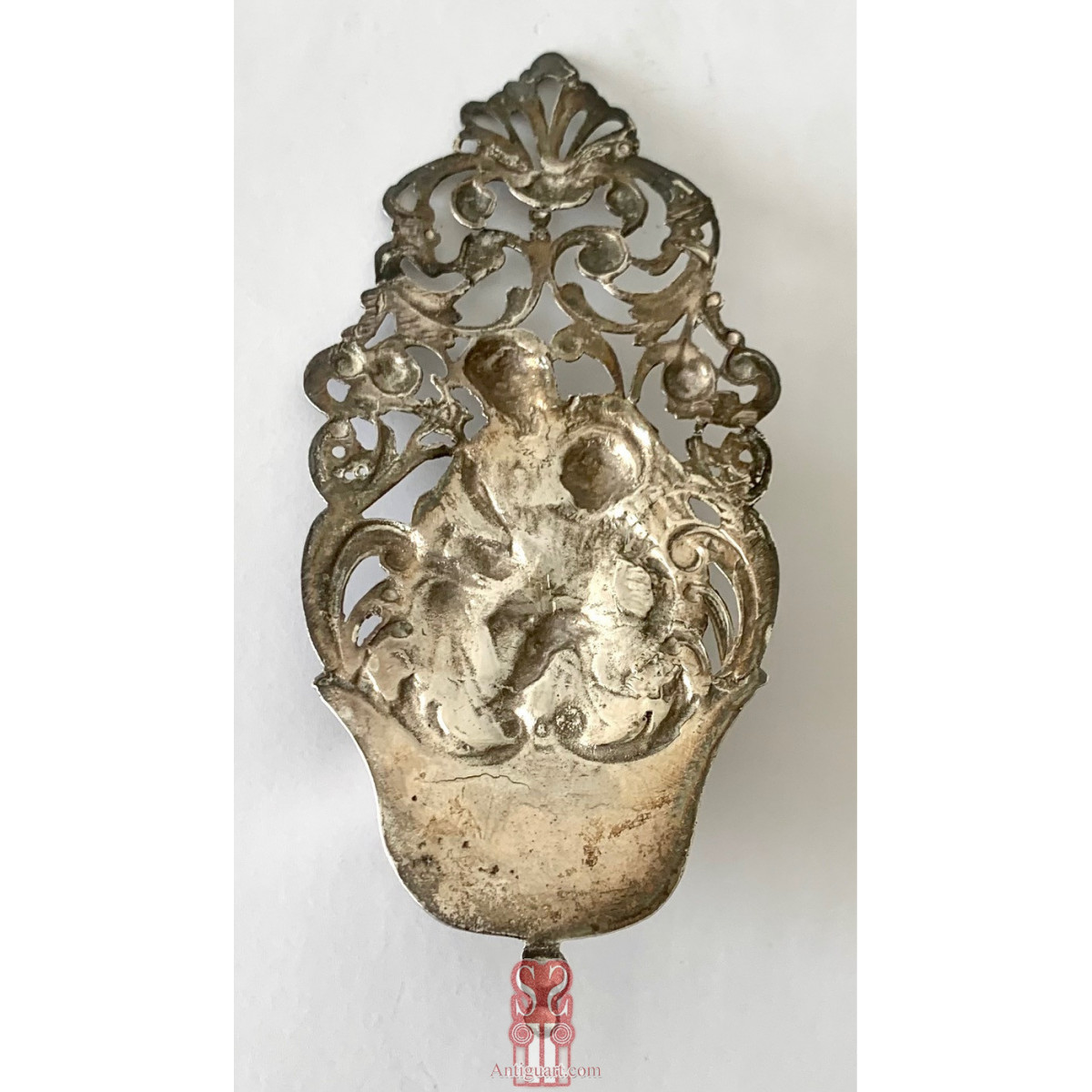 Benditera de plata, San José con el Niño. Finales del Siglo XIX.