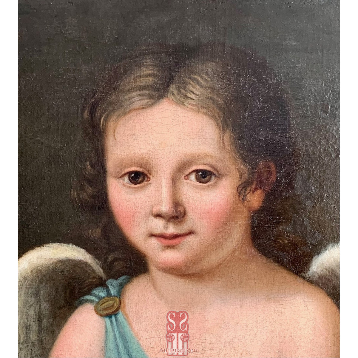 “Eros”, dipinto ad olio su tela, Francia,  del 700