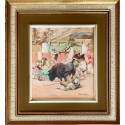 Carlos Ruano Llopis (Orba, 10 de abril de 1878-Ciudad de México, 2 de septiembre de 1950) “escena taurina”, gouache sobre papel.