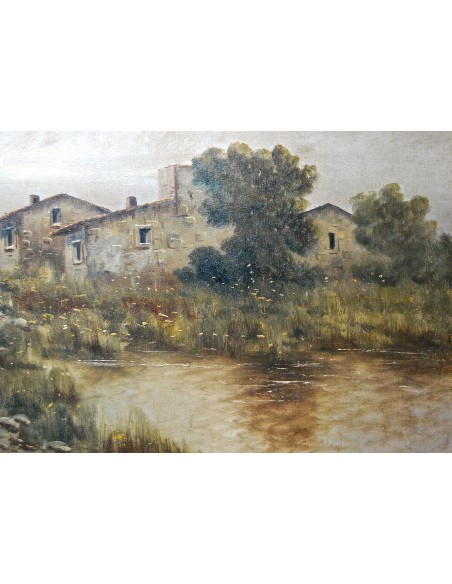 Félix Urgellés de Tovar, paisaje con figura.