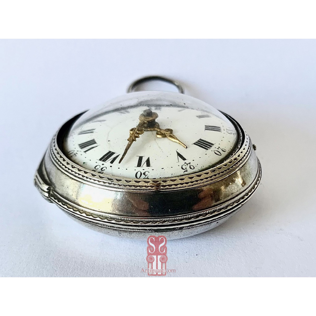 Orologio da tasca d’argento, XVIII secolo, Londra 