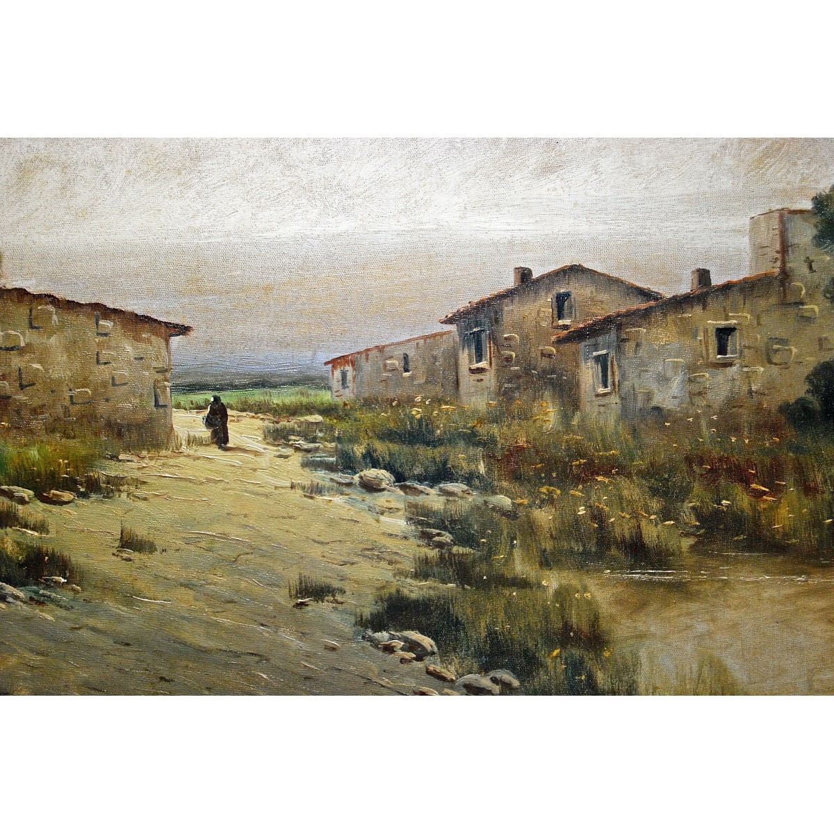 Félix Urgellés de Tovar, paisaje con figura.