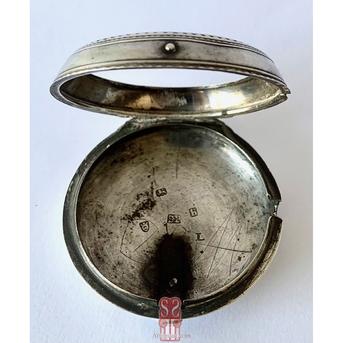 Orologio da tasca d’argento, XVIII secolo, Londra 