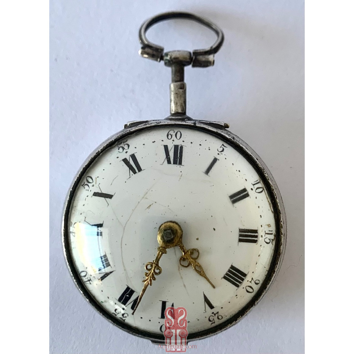 Orologio da tasca d’argento, XVIII secolo, Londra 