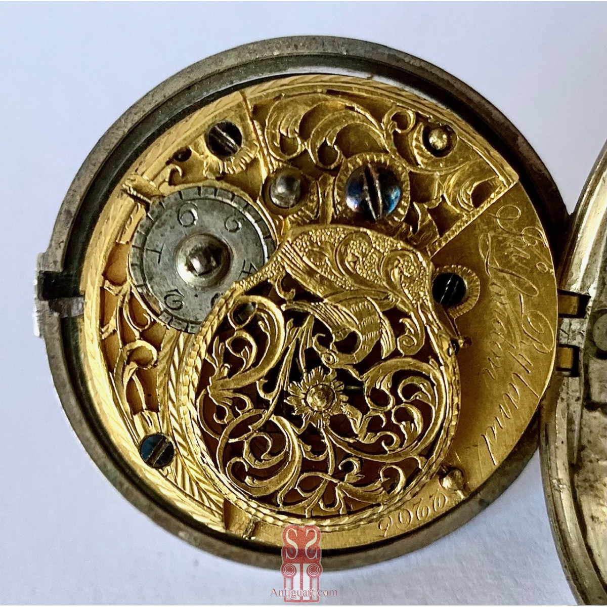 Orologio da tasca d’argento, XVIII secolo, Londra 