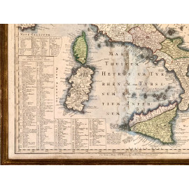 Geographical map of Italy, 18th, cartographer Matthäus Seutter 2