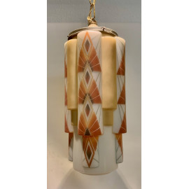 Lámpara colgante decó, años 20-30. 2