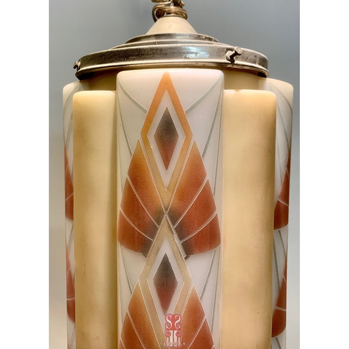 Lámpara colgante decó, años 20-30.