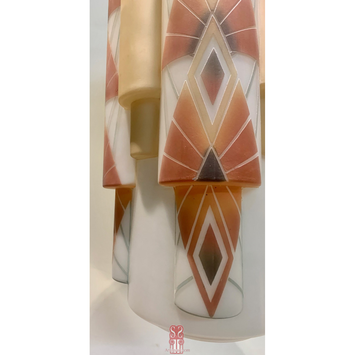 Lámpara colgante decó, años 20-30.