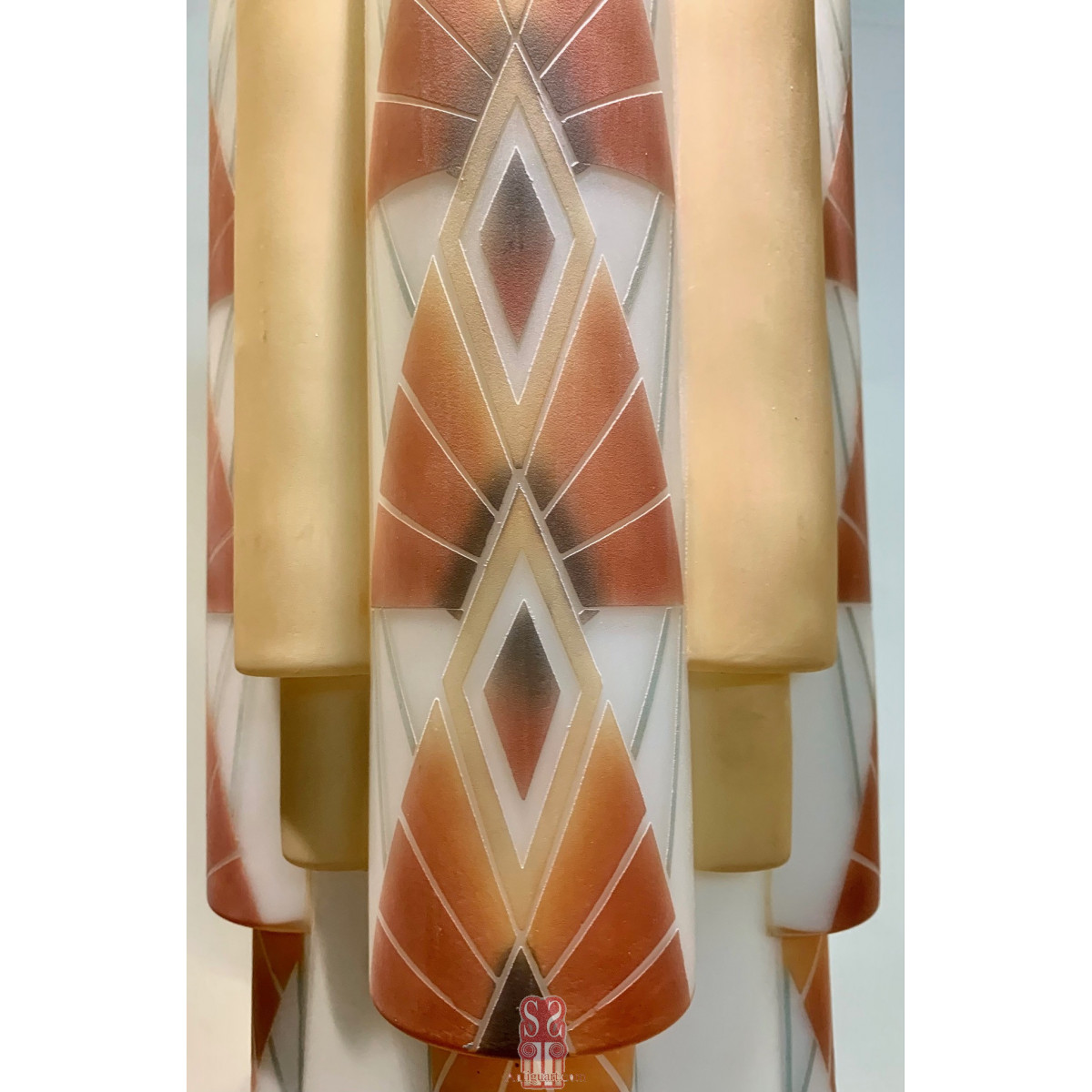 Lámpara colgante decó, años 20-30.