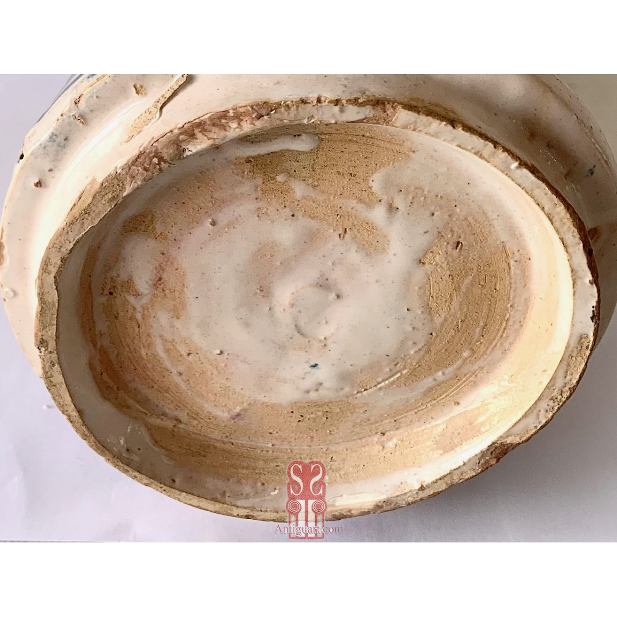 Albarelo de loza aragonés del Siglo XVIII.