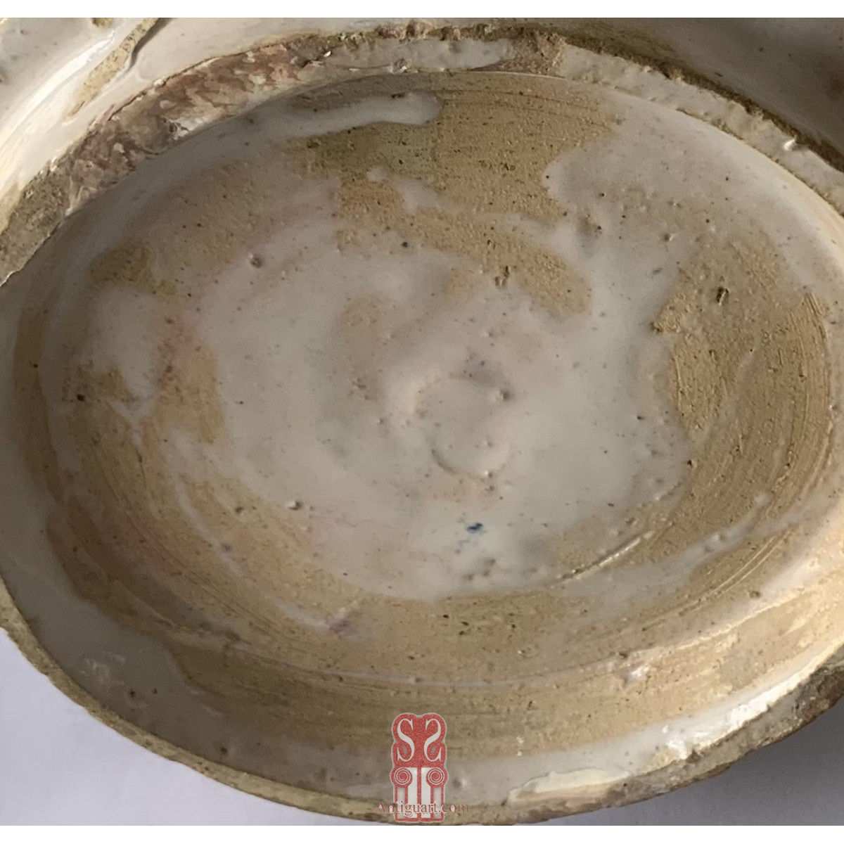 Albarelo de loza aragonés del Siglo XVIII.