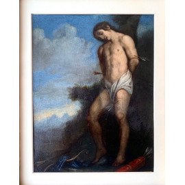 San Sebastián, óleo sobre cobre. Italia, Siglo XVII. 2