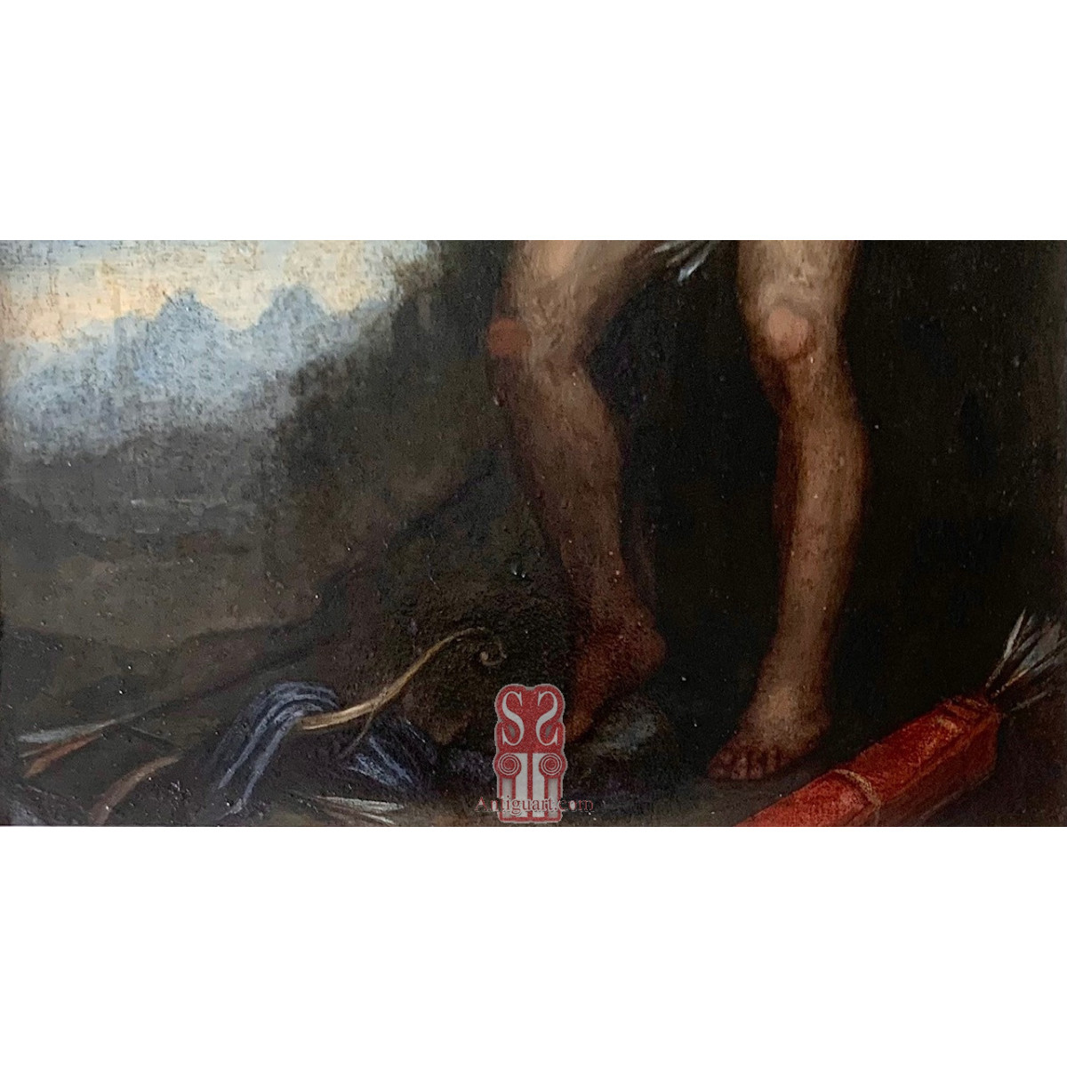 San Sebastián, óleo sobre cobre. Italia, Siglo XVII.