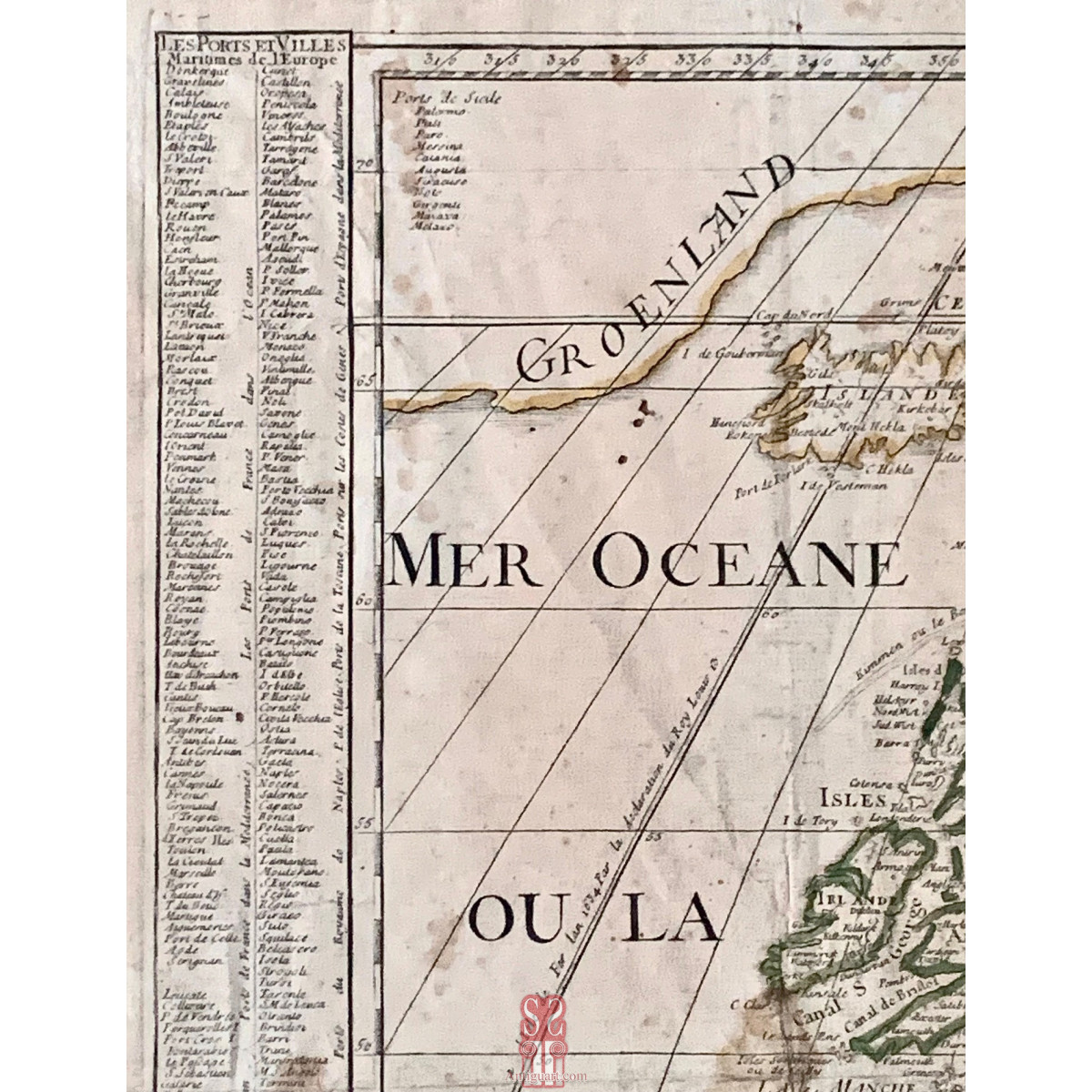 Mapa de Europa del Siglo XVIII.