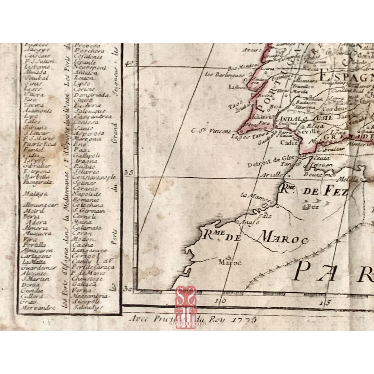 Mapa de Europa del Siglo XVIII.