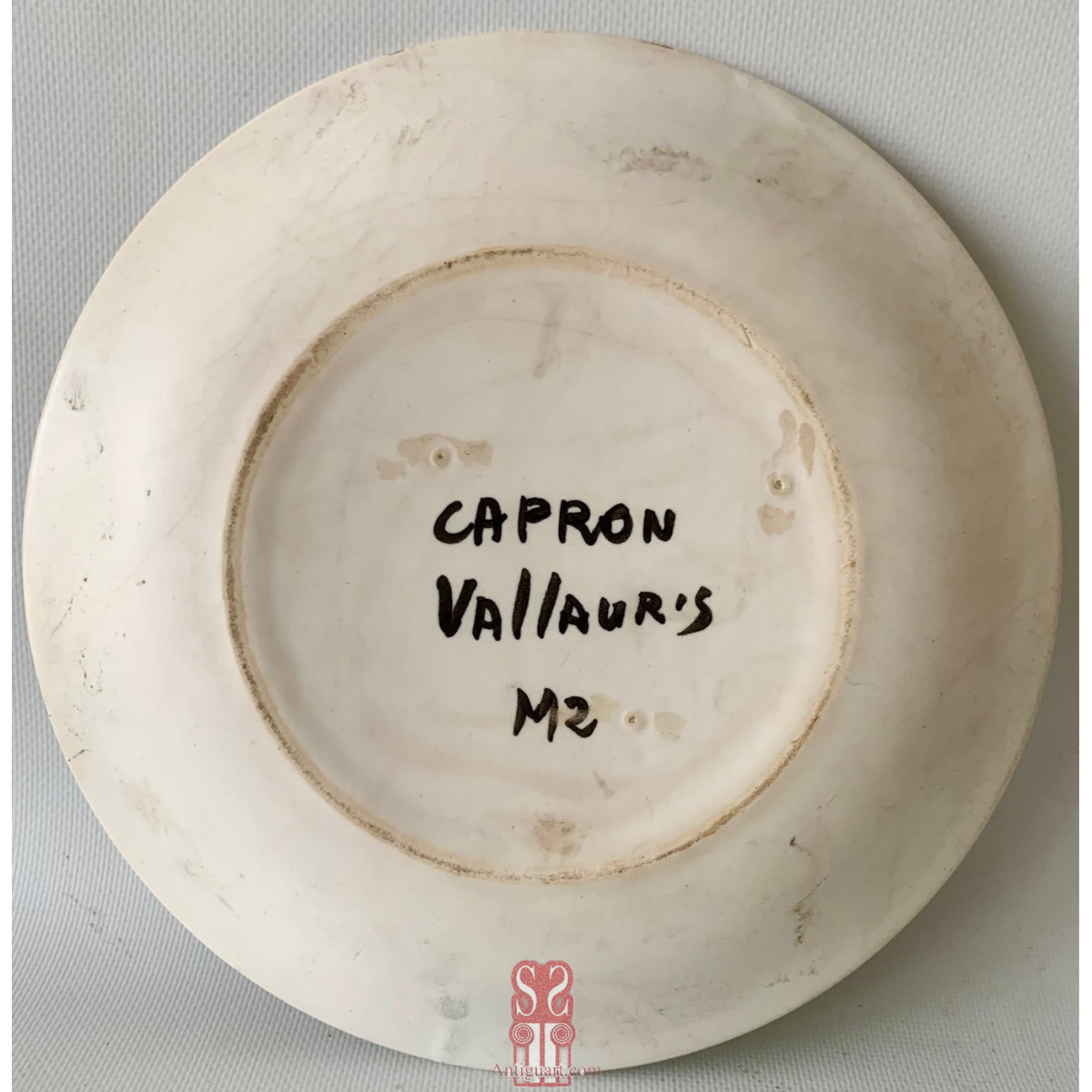 Plato de cerámica Roger Capron, Vallauris Francia, 1960 circa. 