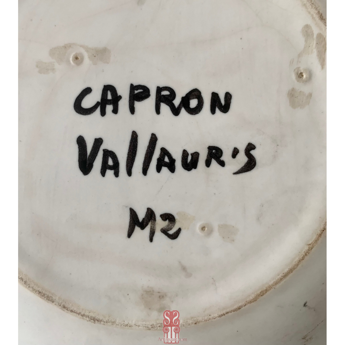 Plato de cerámica Roger Capron, Vallauris Francia, 1960 circa. 