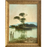 Pescadores en la Albufera. Enrique Saborit (Valencia 1869-1928). Firmado y fechado 1899. Óleo sobre lienzo.