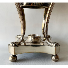 Samovar en metal plateado de finales del Siglo XIX. Inglaterra. 2