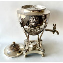 Samovar en metal plateado de finales del Siglo XIX. Inglaterra.