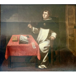 Santo Tomás de Aquino, óleo sobre tabla. Escuela valenciana de finales Siglo XVI principios Siglo XVII. 2