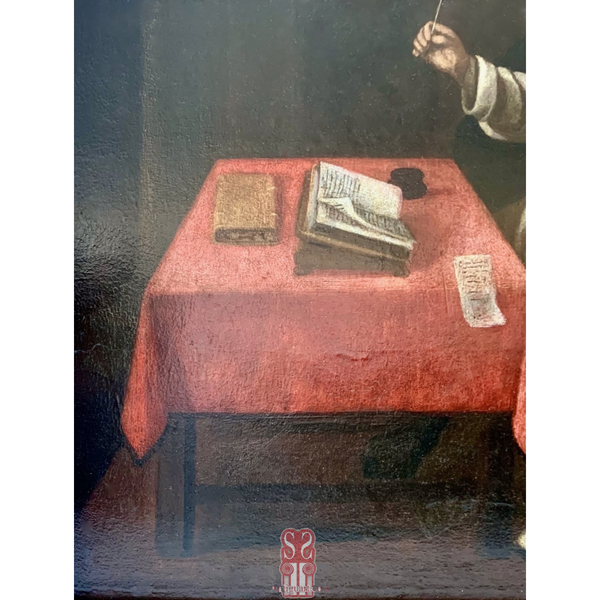 Santo Tomás de Aquino, óleo sobre tabla. Escuela valenciana de finales Siglo XVI principios Siglo XVII.