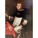 Santo Tomás de Aquino, óleo sobre tabla. Escuela valenciana de finales Siglo XVI principios Siglo XVII.
