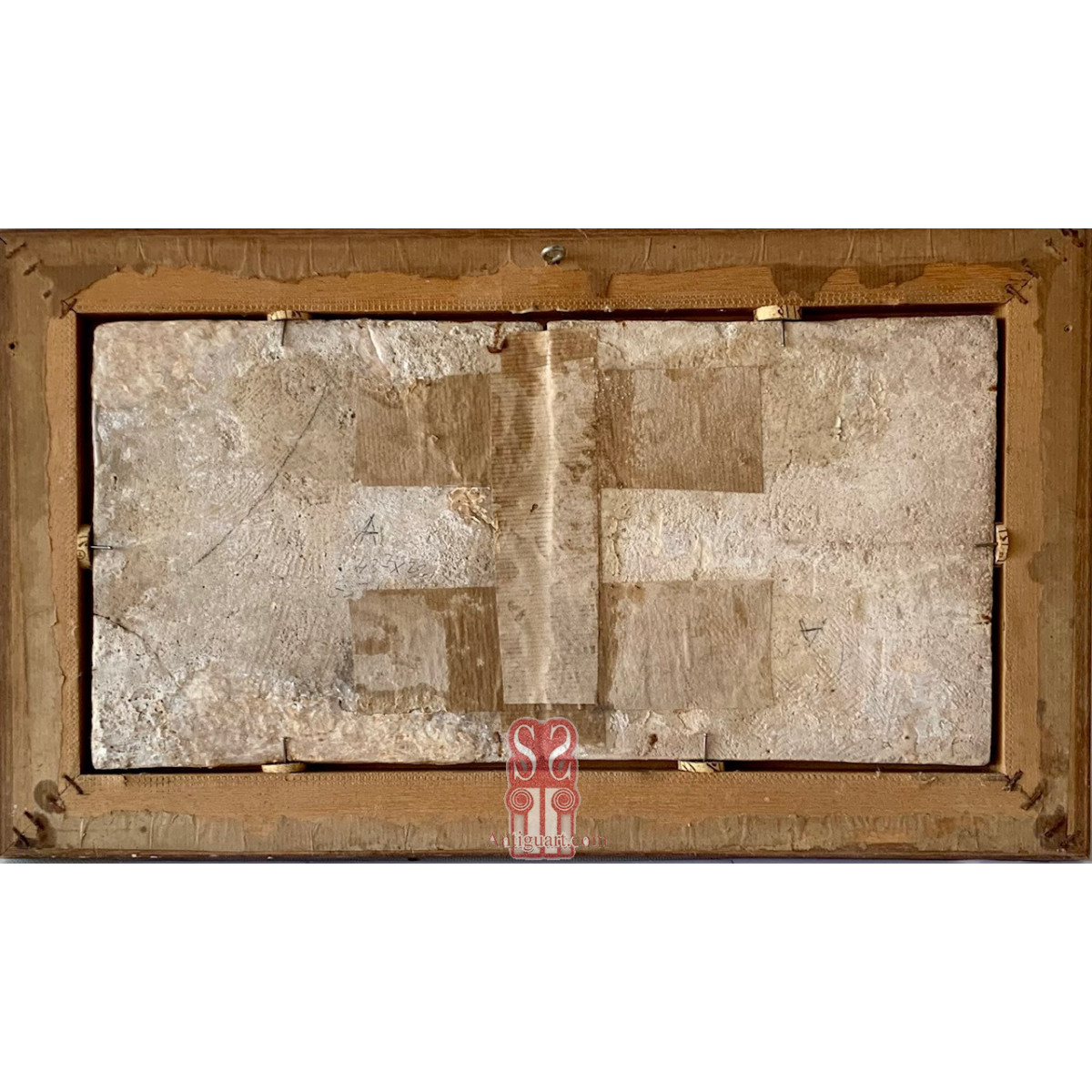 Pareja azulejos valencianos, Mascarona. Siglo XVIII.