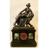 Reloj de sobremesa, escultura de bronce “Ariadna sobre la pantera”, firmada Jules Graux Marly. Segunda mitad del Siglo XIX.