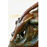 Reloj de sobremesa, escultura de bronce “Ariadna sobre la pantera”, firmada Jules Graux Marly. Segunda mitad del Siglo XIX.