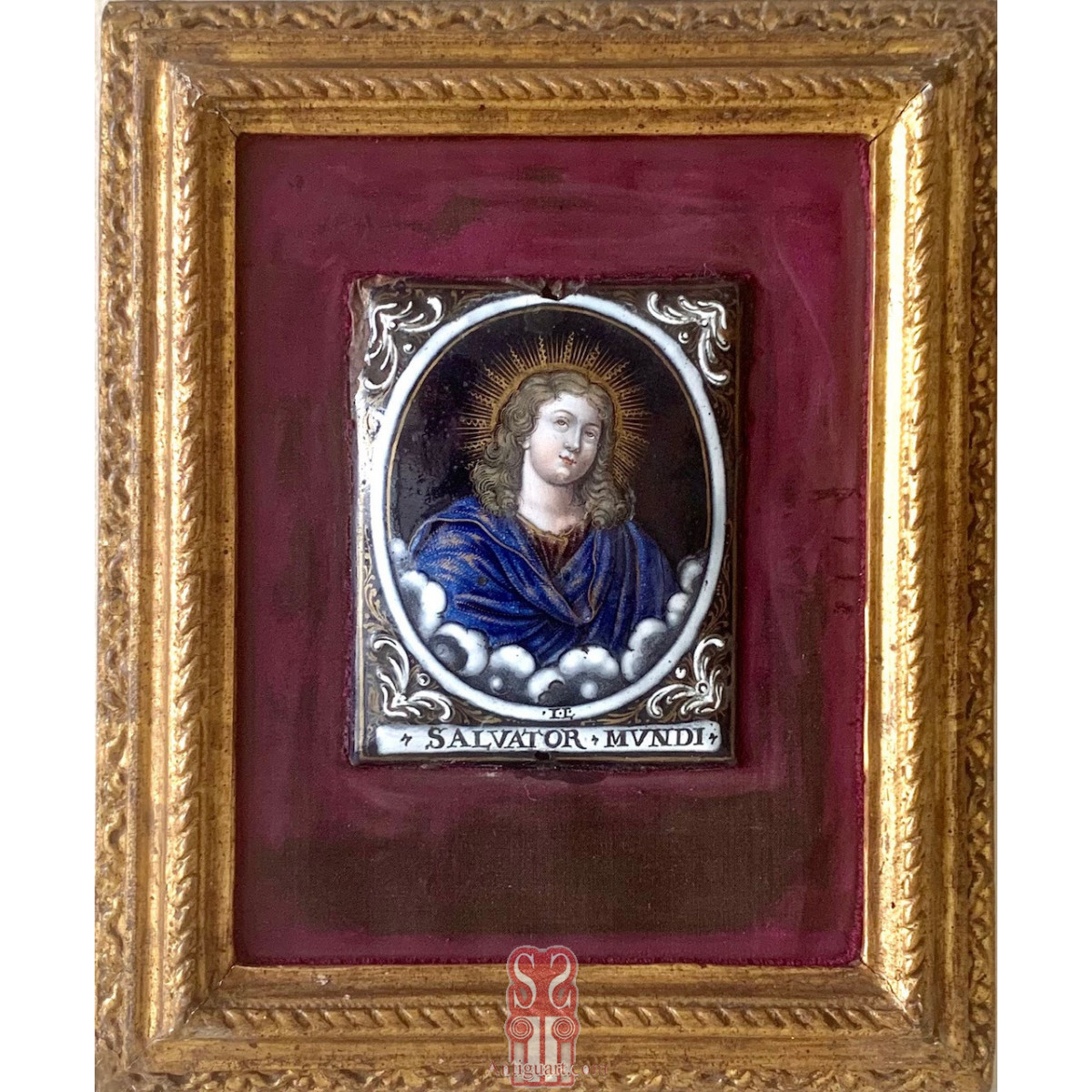 Salvator Mundi, Jaques Laudin, Limoges siglo XVII.