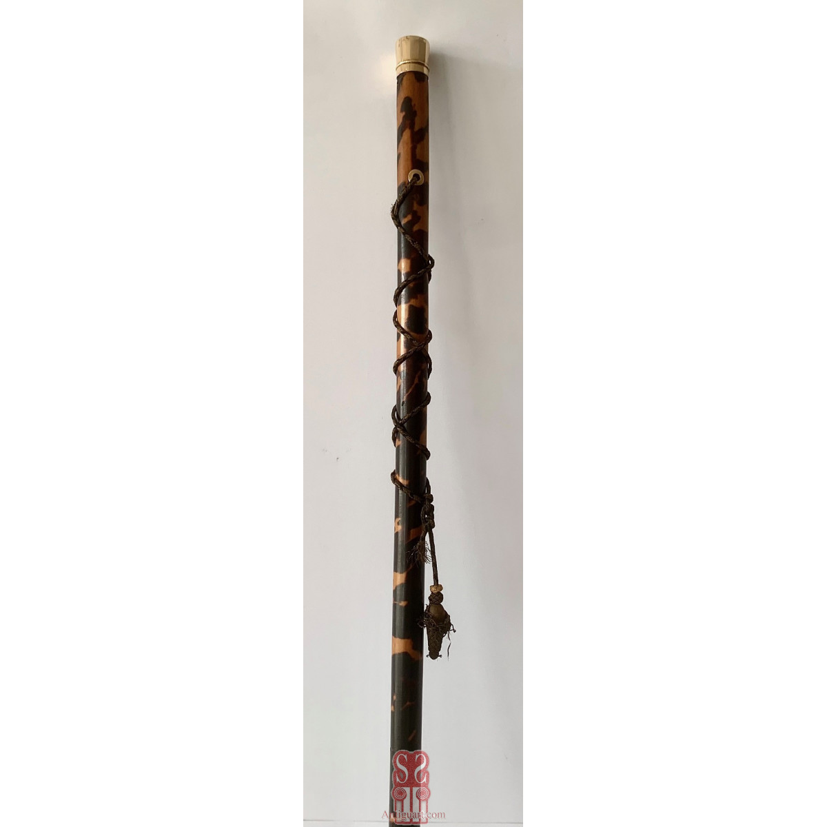 Walking stick tortoiseshell and 14K gold handle.