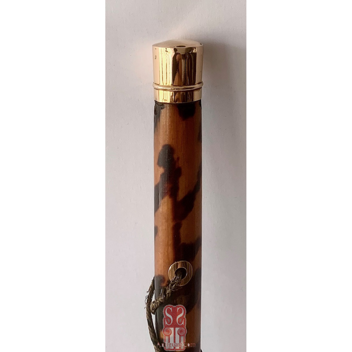 Walking stick tortoiseshell and 14K gold handle.