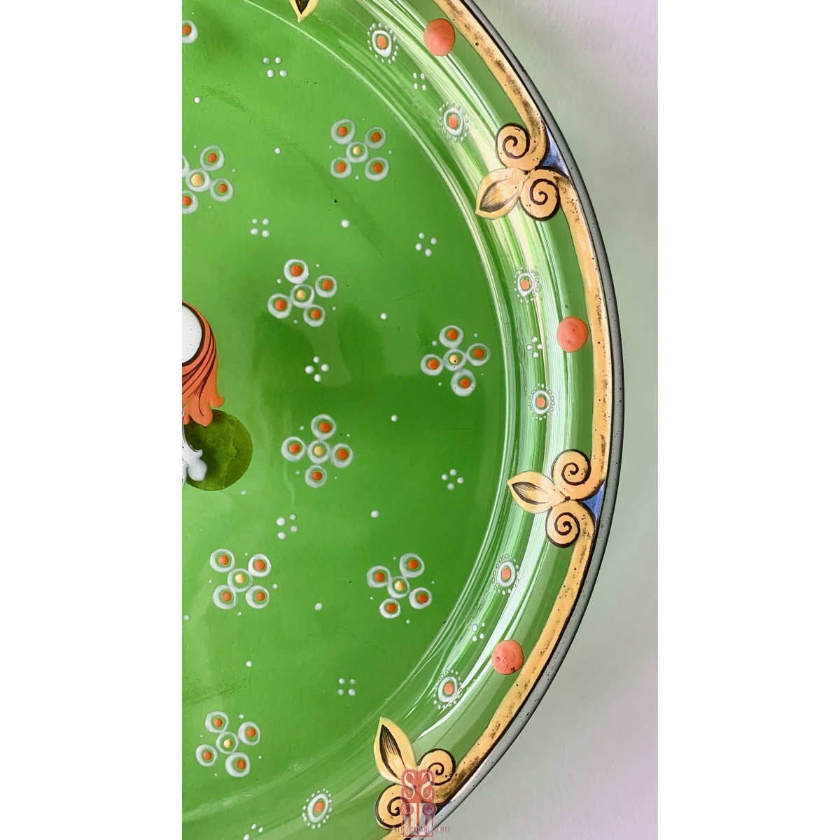 Plato de cristal Bohemio, del siglo XIX.