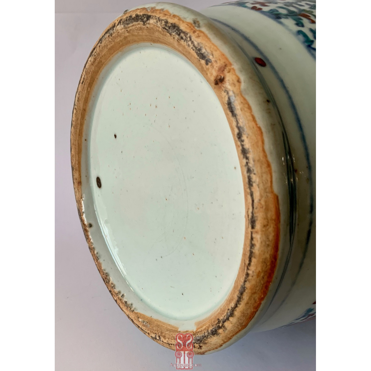 Jarrón de porcelana chino del siglo XIX.