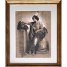 “David y Goliat”, dibujo al carboncillo, siglo XIX